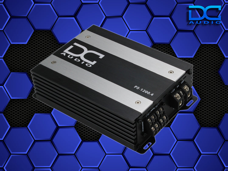 DC Audio PS-1200x4 Mini Full Range 4 Channel Class D Amplifier – 1,200W RMS