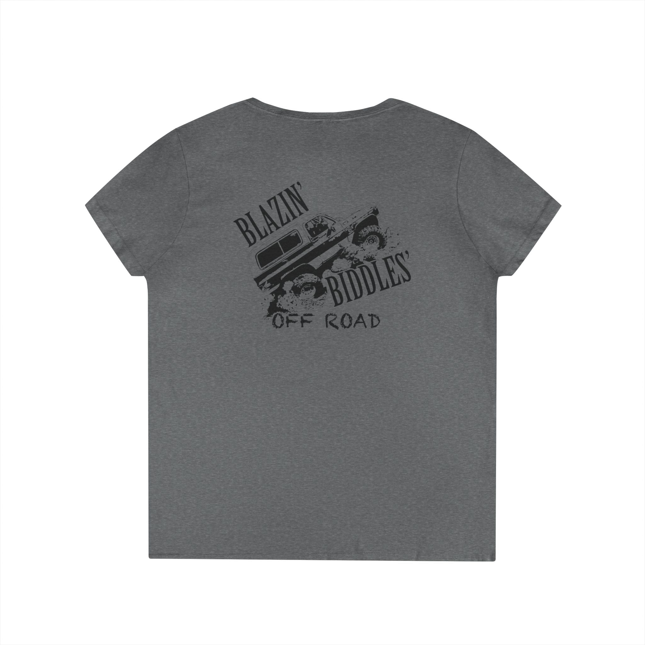 Blazin’ Biddles Off-Road LOGO Ladies V-Neck T-Shirt