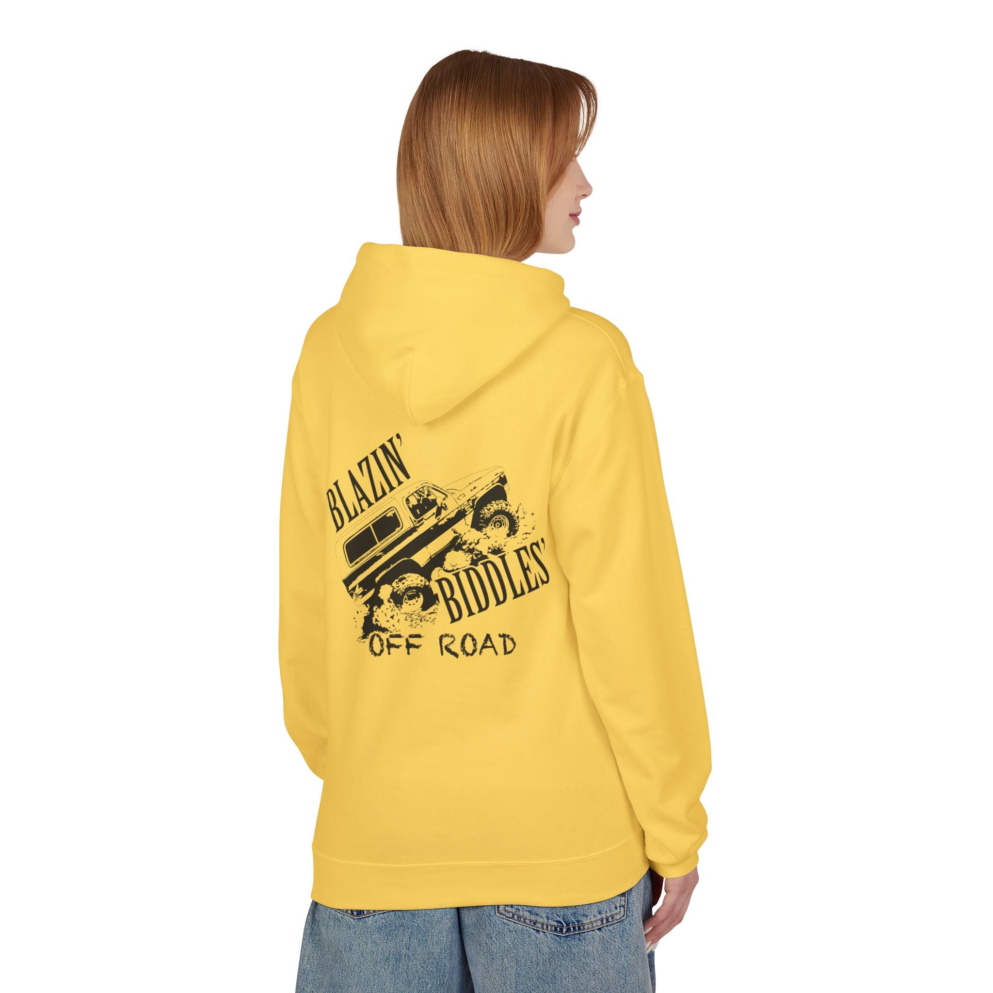 Blazin’ Biddles Off-Road Adventure Fleece Hoodie – Unisex Trail-Ready Warmth