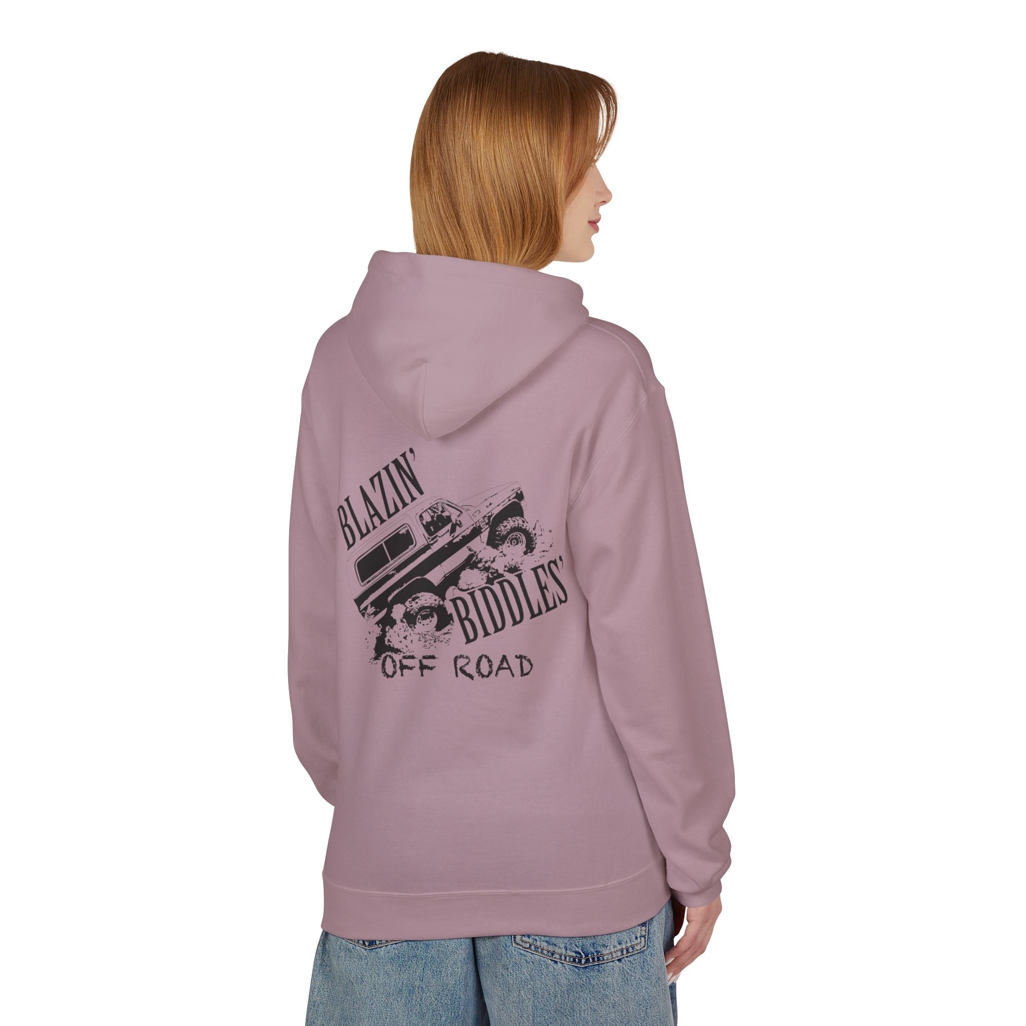 Blazin’ Biddles Off-Road Adventure Fleece Hoodie – Unisex Trail-Ready Warmth