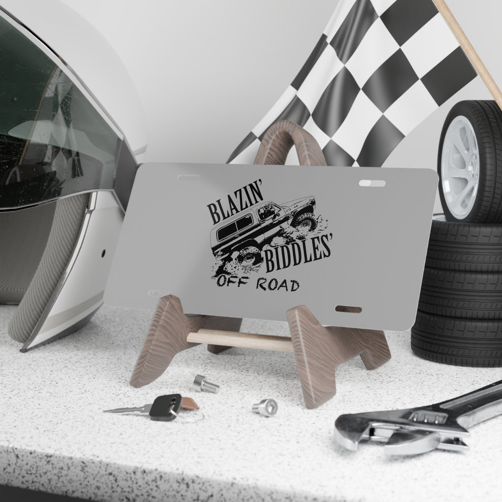 Custom Off-Road Vanity Plate – Personalized Aluminum License Plate for Trucks, Squarebodies & 4x4 Enthusiasts | Blazin’ Biddles Offroad