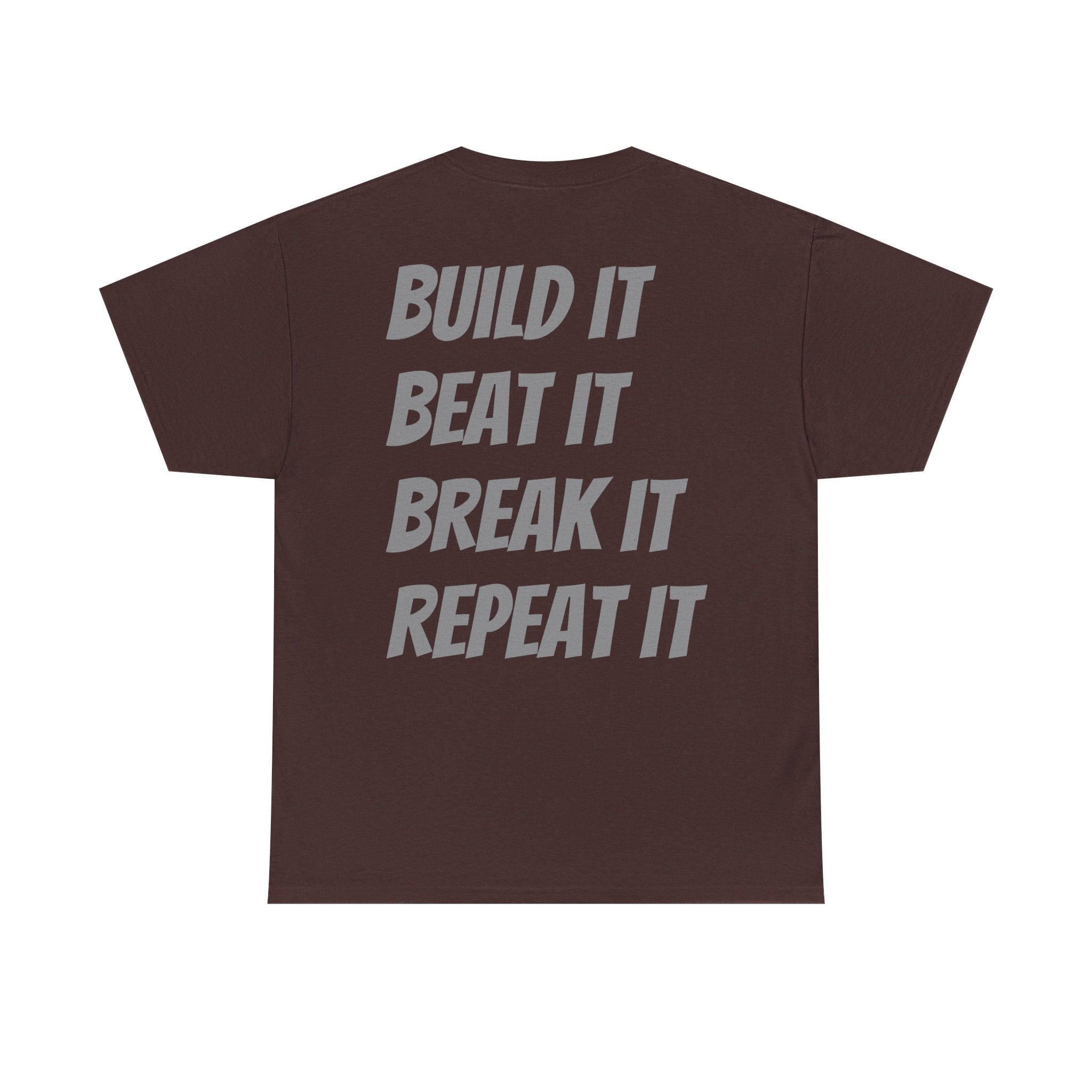 Blazin’ Biddles Off-Road “Build, Beat, Break, Repeat” DARK Motivational Tee – Unisex Heavy Cotton
