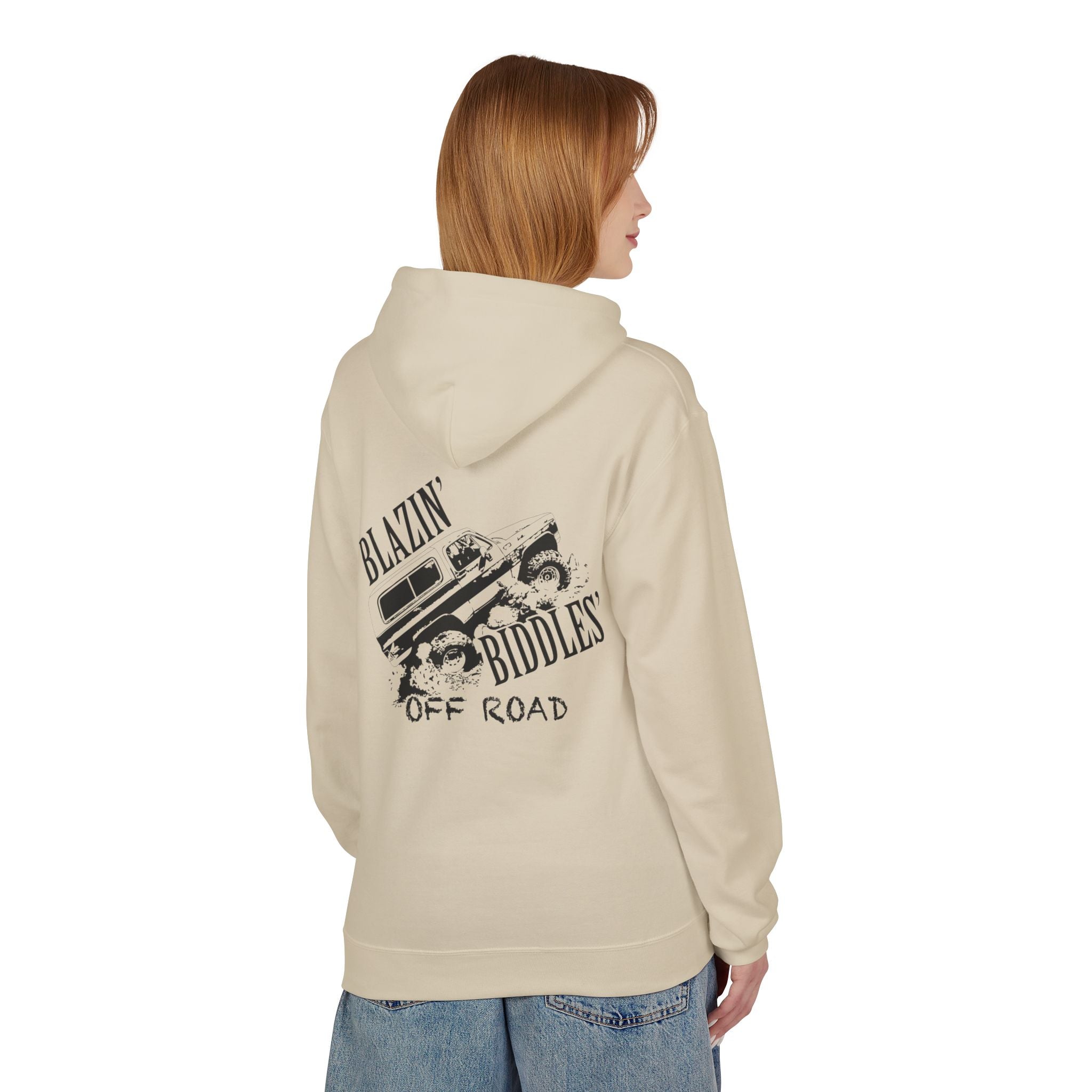 Blazin’ Biddles Off-Road Adventure Fleece Hoodie – Unisex Trail-Ready Warmth