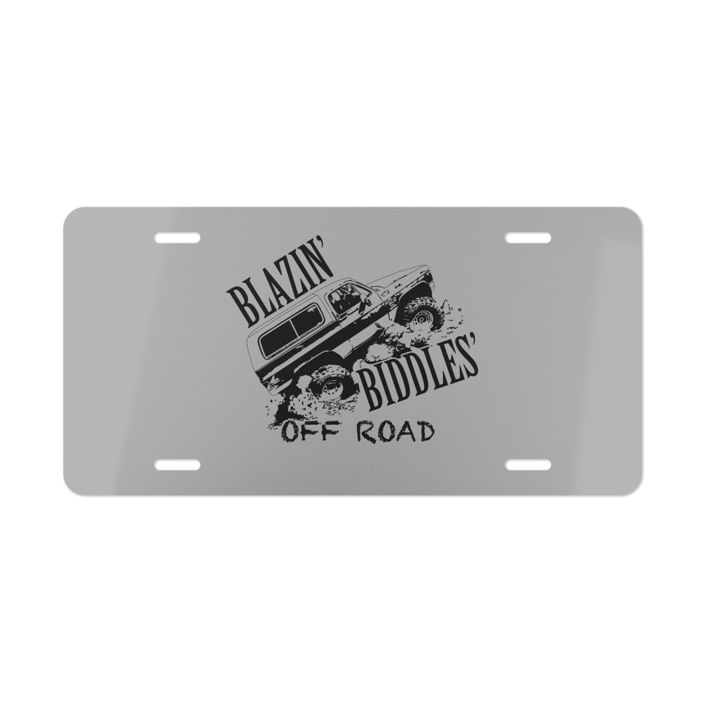 Custom Off-Road Vanity Plate – Personalized Aluminum License Plate for Trucks, Squarebodies & 4x4 Enthusiasts | Blazin’ Biddles Offroad