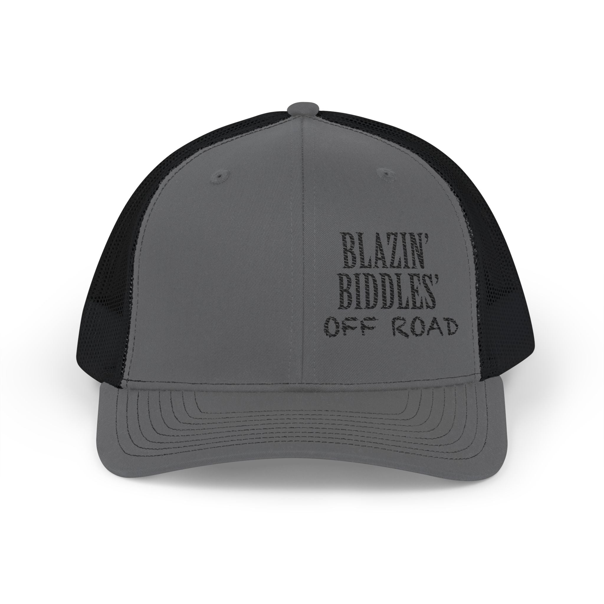 Blazin’ Biddles Off-Road Embroidered Snapback Trucker Cap – Squarebody Lifestyle Hat
