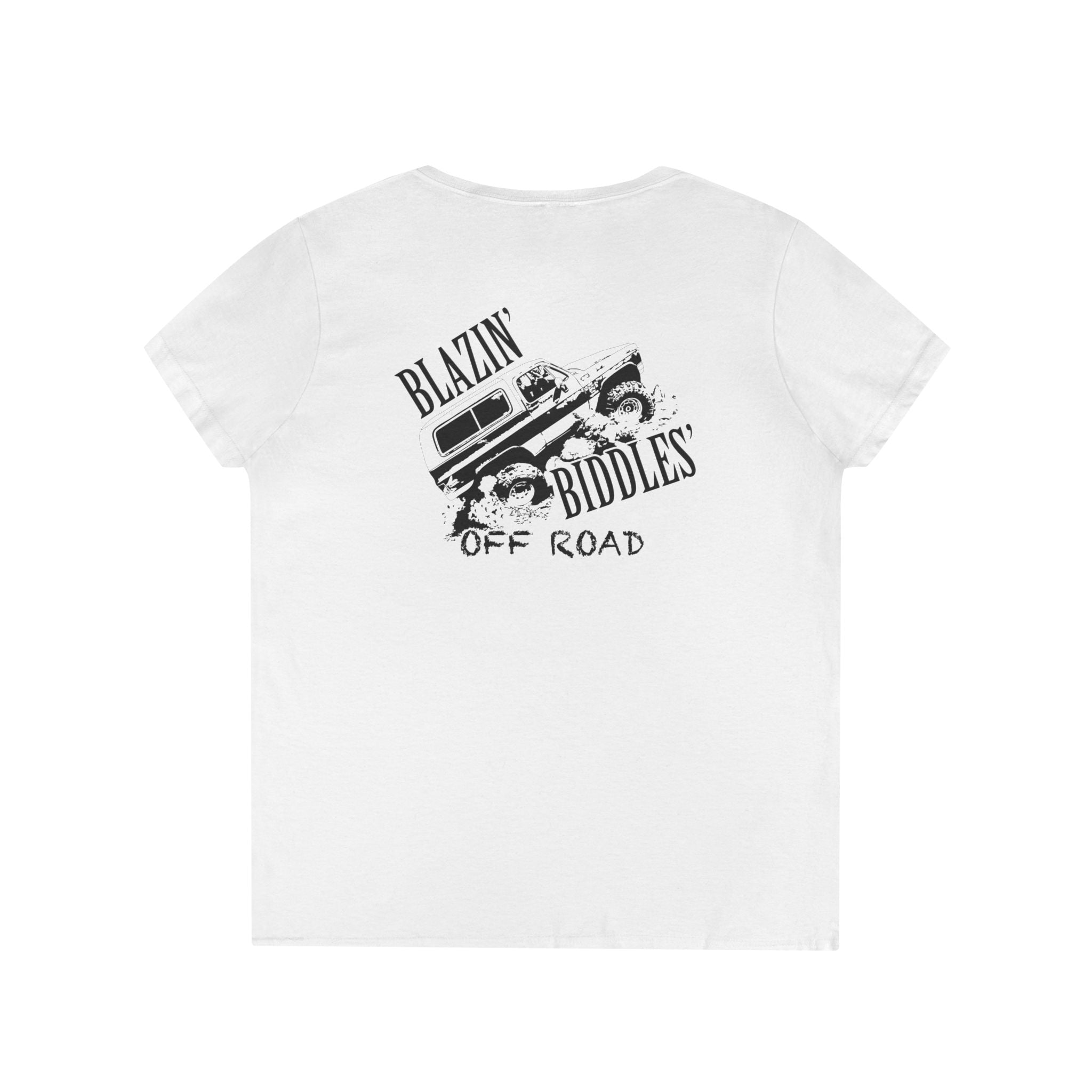 Blazin’ Biddles Off-Road LOGO Ladies V-Neck T-Shirt