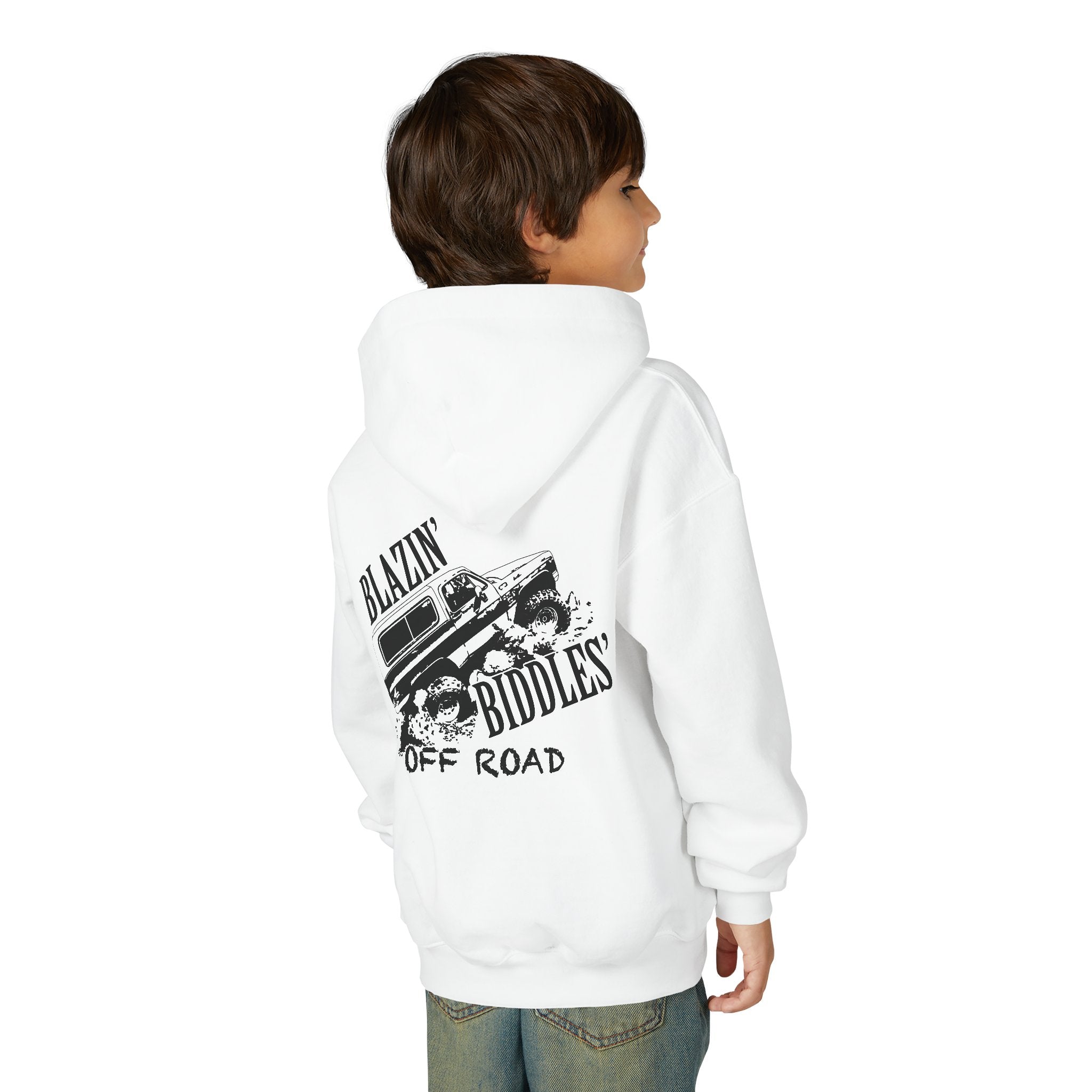 Blazin’ Biddles Off-Road Youth Hoodie – Adventure Ready Squarebody Apparel