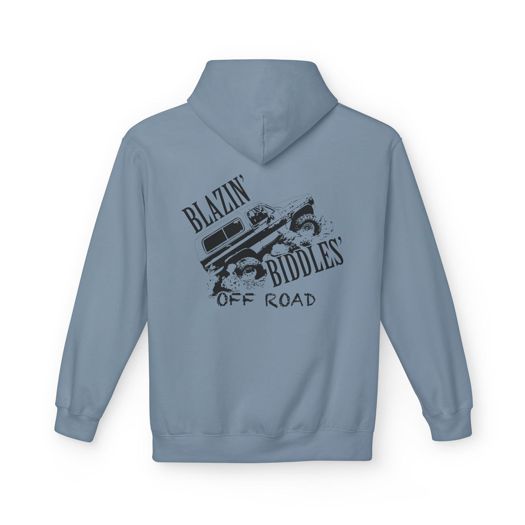 Blazin’ Biddles Off-Road Adventure Fleece Hoodie – Unisex Trail-Ready Warmth