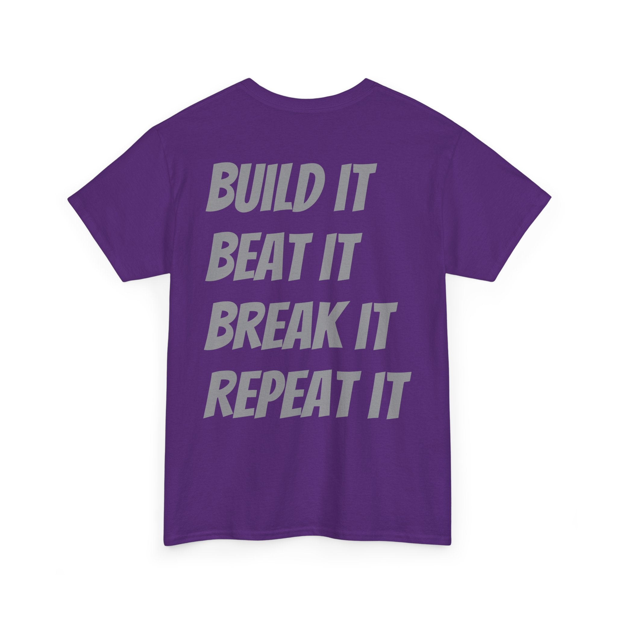 Blazin’ Biddles Off-Road “Build, Beat, Break, Repeat” DARK Motivational Tee – Unisex Heavy Cotton