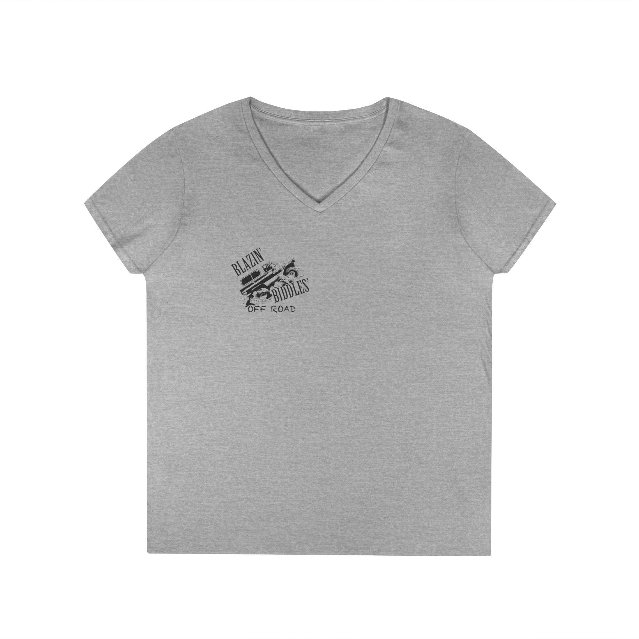 Blazin’ Biddles Off-Road “Build, Beat, Break, Repeat” Ladies V-Neck T-Shirt