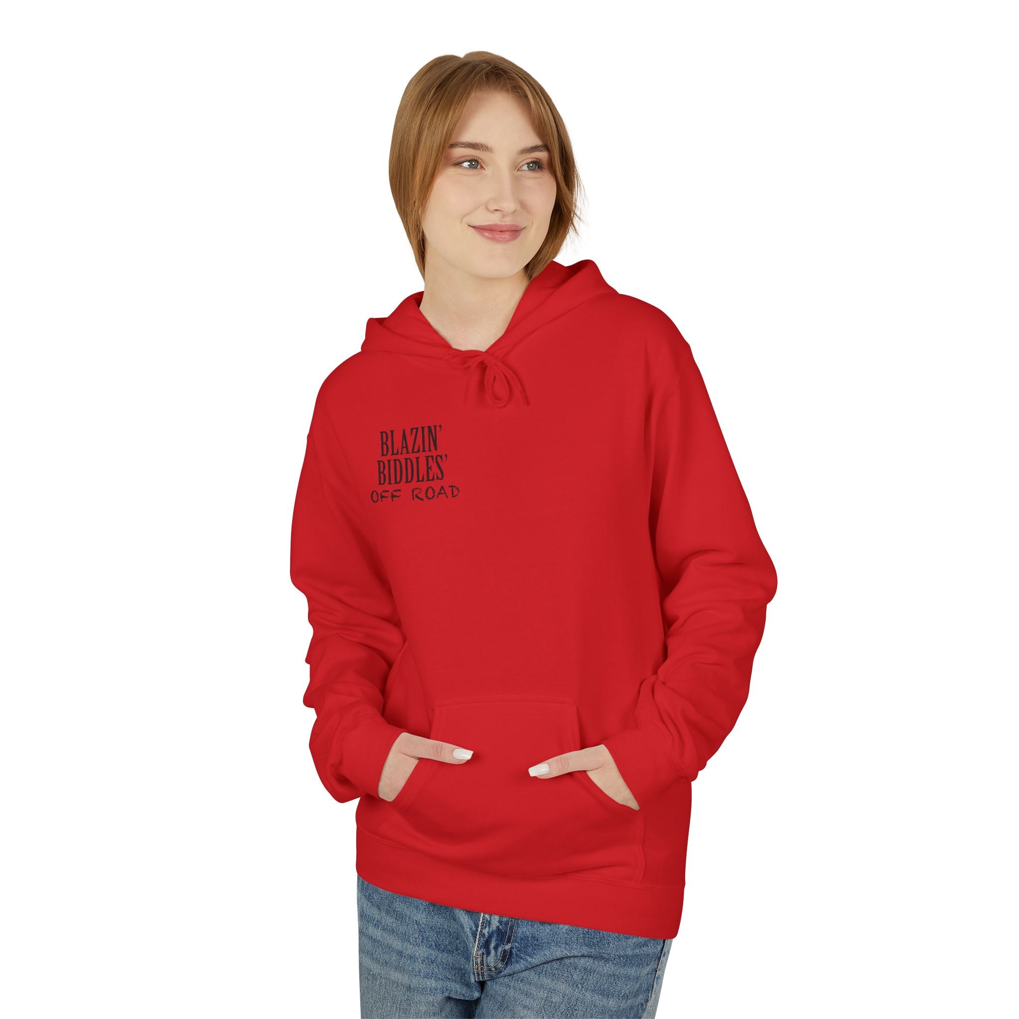 Blazin’ Biddles Off-Road Adventure Fleece Hoodie – Unisex Trail-Ready Warmth
