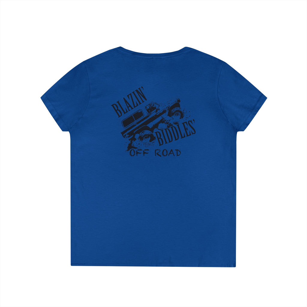 Blazin’ Biddles Off-Road LOGO Ladies V-Neck T-Shirt