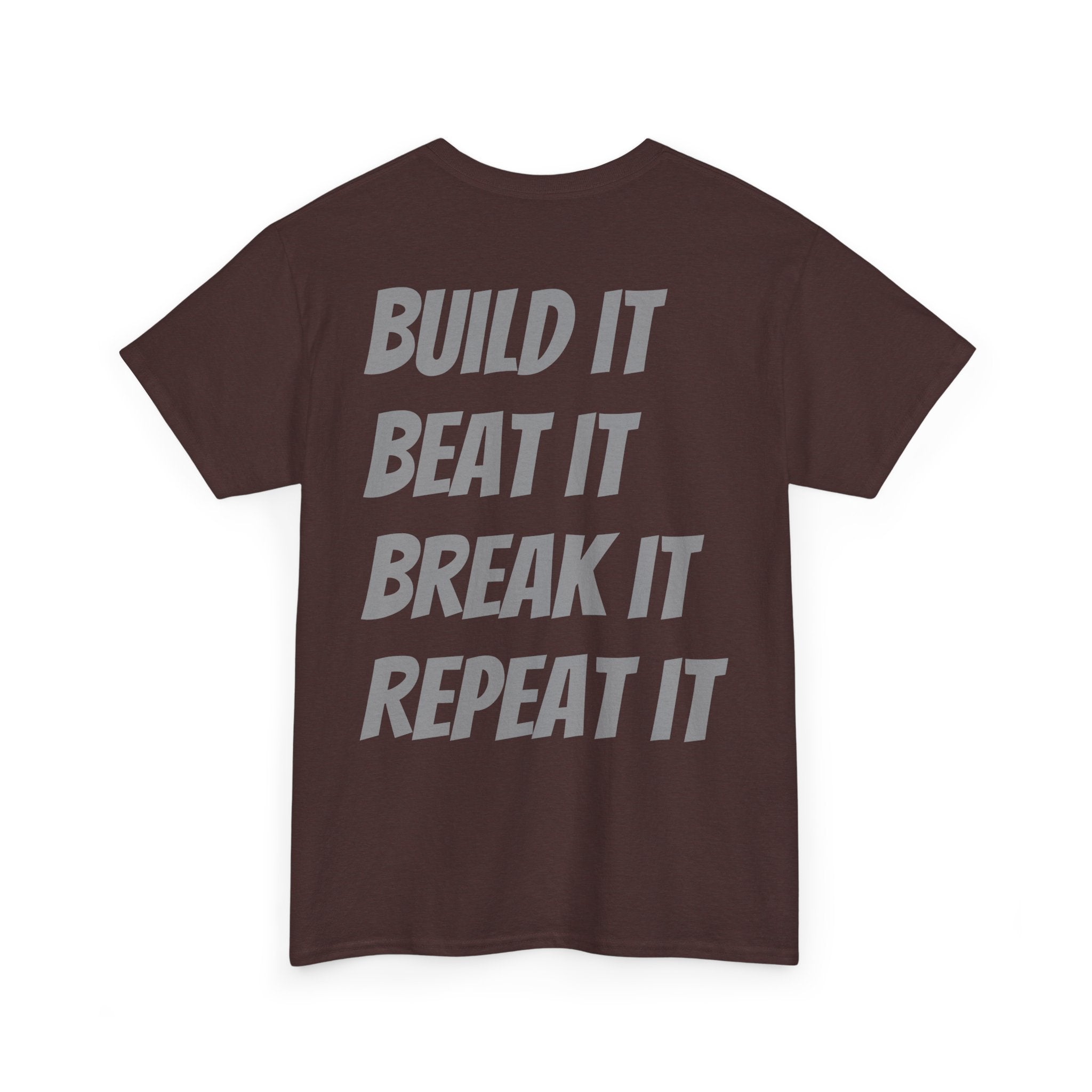 Blazin’ Biddles Off-Road “Build, Beat, Break, Repeat” DARK Motivational Tee – Unisex Heavy Cotton