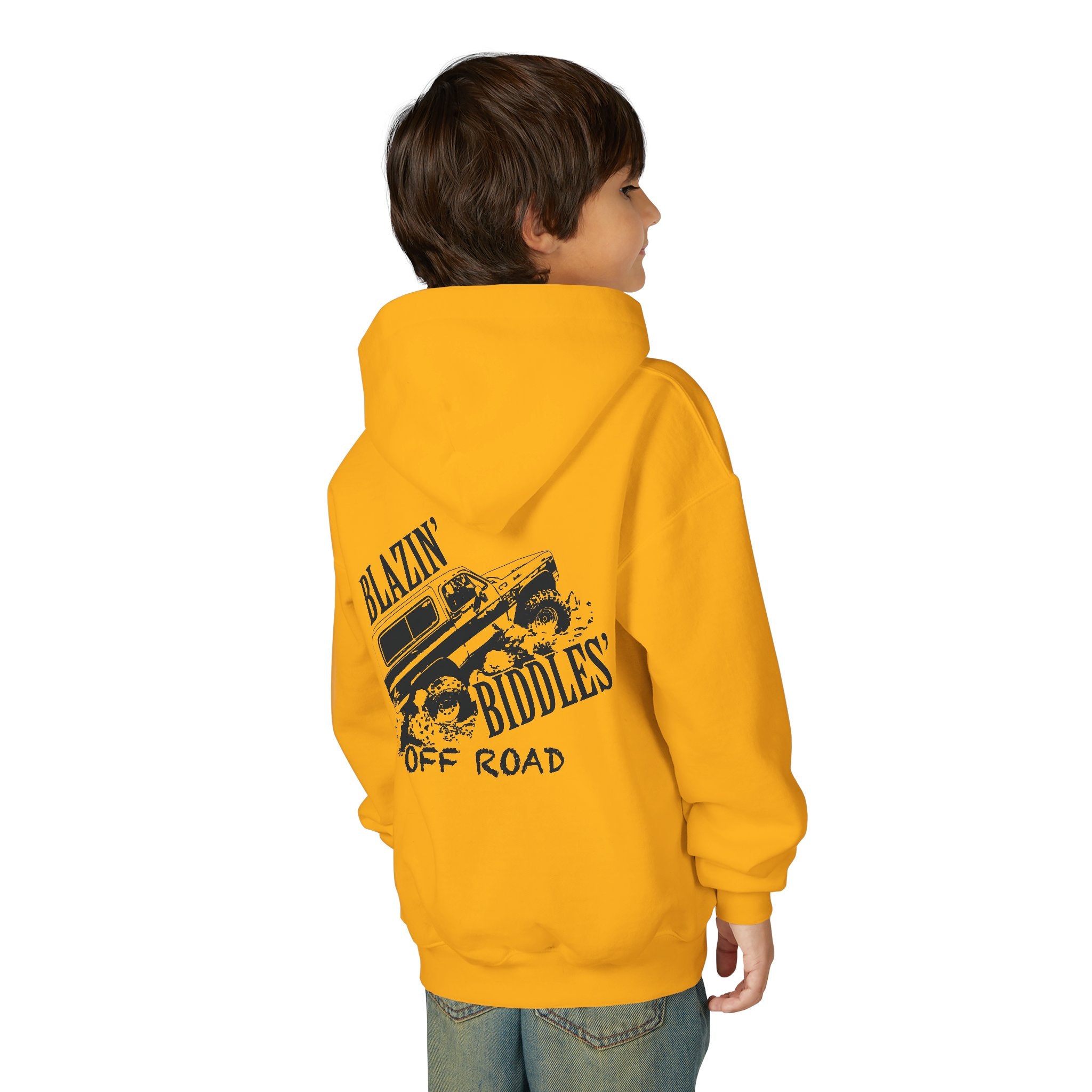 Blazin’ Biddles Off-Road Youth Hoodie – Adventure Ready Squarebody Apparel