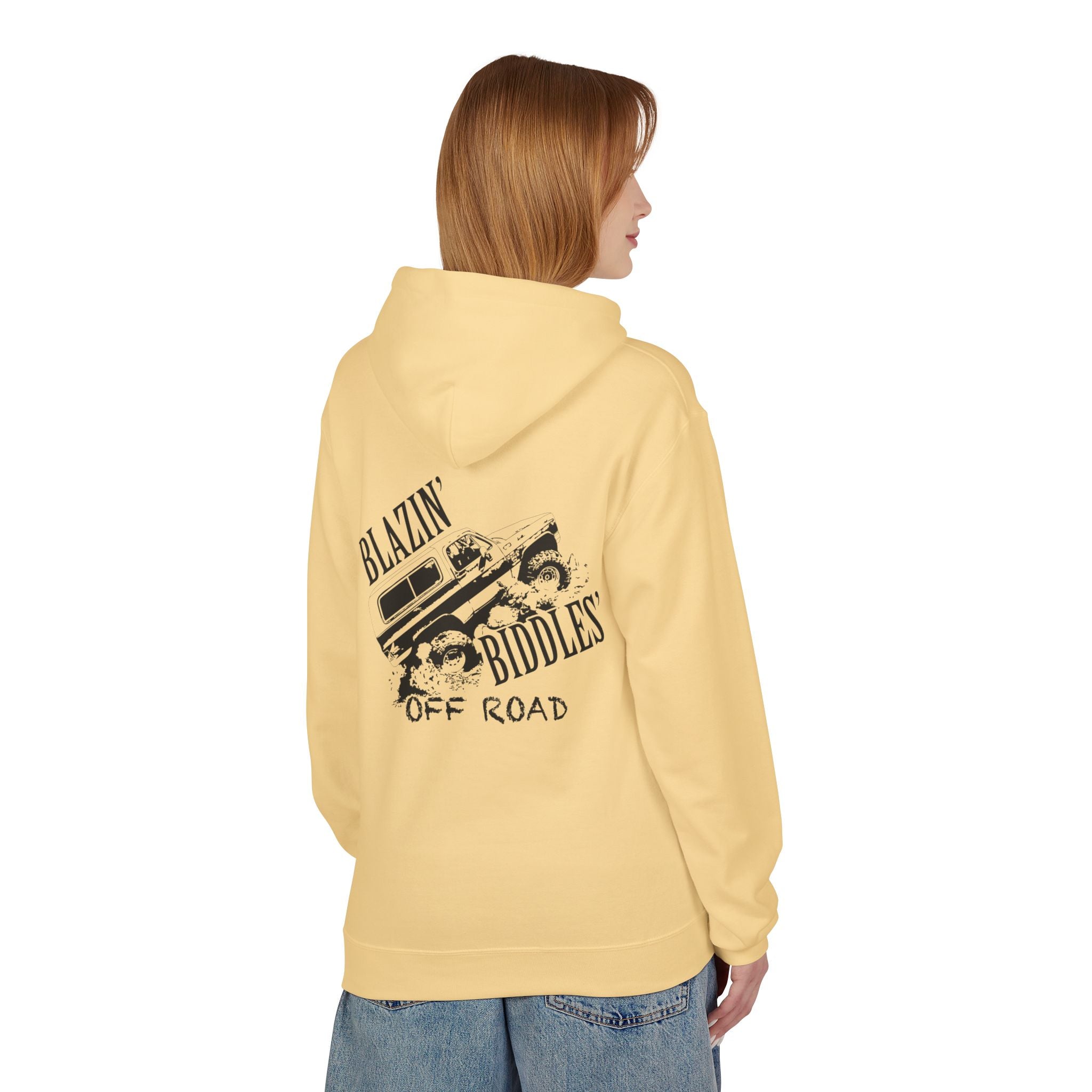 Blazin’ Biddles Off-Road Adventure Fleece Hoodie – Unisex Trail-Ready Warmth