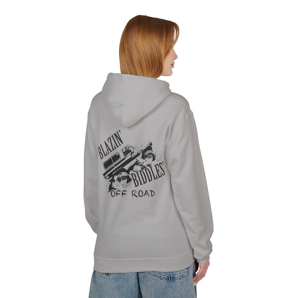 Blazin’ Biddles Off-Road Adventure Fleece Hoodie – Unisex Trail-Ready Warmth