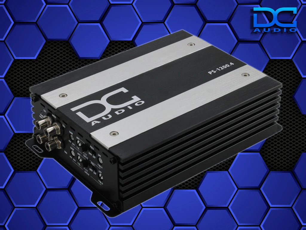 DC Audio PS1200x4 – Mini 4-Channel Amplifier | Compact High-Power Amp for Door Speakers
