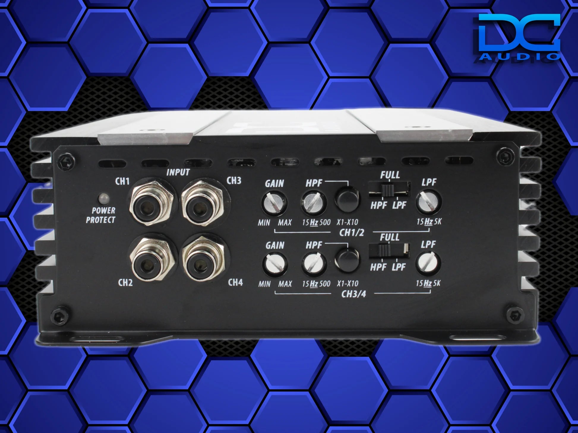 DC Audio PS1200x4 – Mini 4-Channel Amplifier | Compact High-Power Amp for Door Speakers